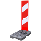 Traffic panel flat | film RA1/A | on both sides indicating left | red / white